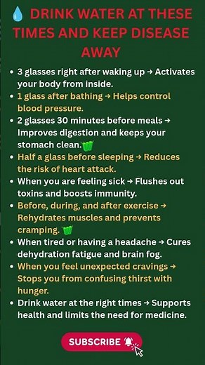 💧 Drink Water at THESE Times and Keep Disease Away! #Shorts
