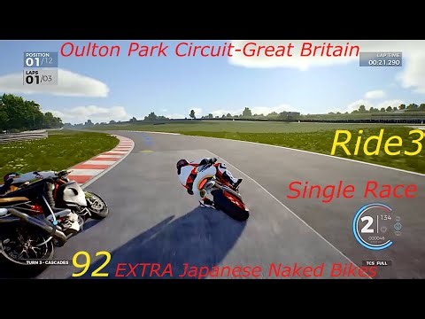 Ride3: PS4 Oulton Park Circuit-Great Britain - Single Race - EXTRA Japanese Naked Bikes 300-780PP