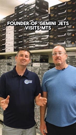 1.7K views · 58 reactions | Founder of @geminijetsmodels, Elliot, visits MTS! We were thrilled to show him our huge display of Gemini Jets Models, and we're proud to be one their many retailers worldwide! Looking to add new models to your collection? Visit our website and search for Gemini Jets! mtsaviationmodels.com #geminijets #aviation #mtsaviationmodels | MTS Aviation Models | Facebook