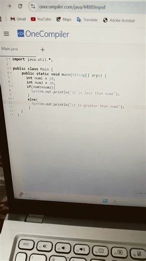 if else condition using Java#beginnerlevel #java #compiler#proga #programming