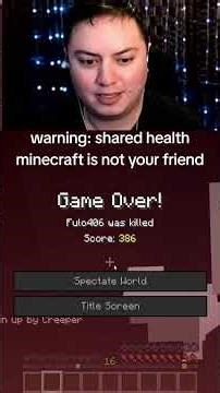 shared health Minecraft is a true challenge #twitch #streamer