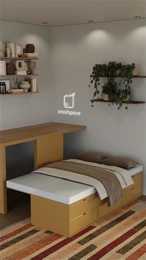 Design of multifunctional solid wood cabinet and bed #furnituredesign #home #interiordesign