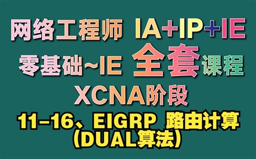 11-16、EIGRP路由计算(DUAL算法)