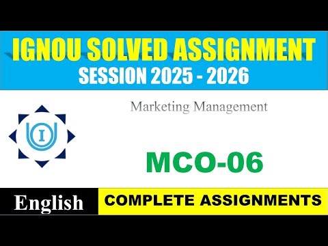 IGNOU MCO 06 Solved Assignment 2025-2026 | English Medium | Download PDF | IGNOU Students Portal