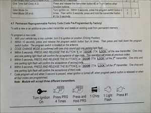 Harada Brand Remote Starter Install and Program Manual