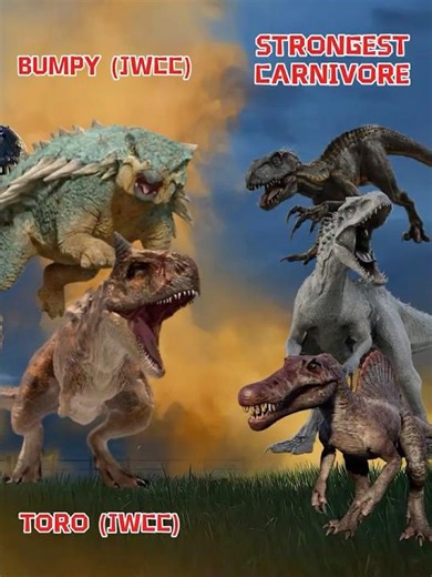 Bumpy & Toro (JWCC) VS Jurrasic World (D-Rex,I-Rex) Strongest Dinosaur (JW) #jurassicworld