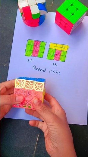 How to solve 3 by 3 Rubik's Cube one challenging 😱😍#youtube #shorts #Rubik cubes#‪@KingofCubers‬