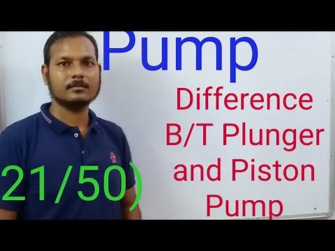 Difference between Plunger and Piston pump