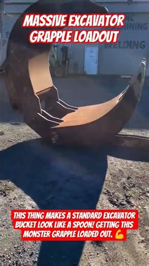 MASSIVE Excavator Grapple Loadout #shorts