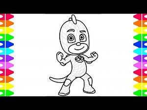 How to Draw PJ Mask Gekko l Drawing Video PJ Mask Fun Art for Kids Toddler