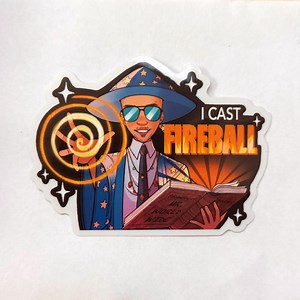 Pitbull ‘I Cast Fireball’ 3” Clear Sticker - Etsy