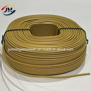 [Hot Item] Rollo de Alambre de Atar Rebar Recubierto de PVC 16 Calibre Amarillo a Prueba de Óxido Epóxico Rebar 300FT 3lbs