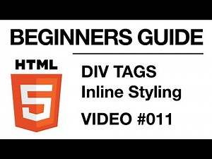 HTML Programming #011 | DIV Tags and Inline Styling // BEGINNERS GUIDE | Self Taught Developer