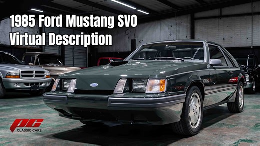 *SOLD* 1985 Ford Mustang SVO Virtual Description-2.3L Turbo-5 Speed-AC-51K Miles See more: https://www.pcclassiccars.com/inventory | PC Classic Cars