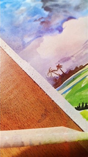Easy Watercolor Landscape for Beginners 🎨💙