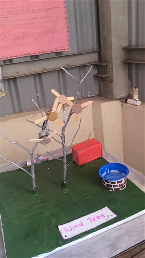 wind Tree working model #sciencefair #science #scienceproject #windenergy #windtree#trendingshorts