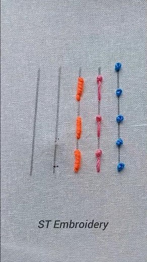 Simple Bullion knot stitch tutorial #embroidery #stitch #bullionknotstitch