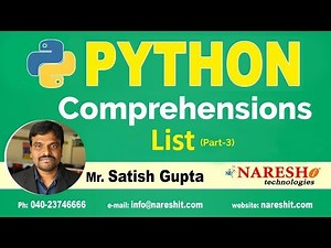 List Comprehension Syntax in Python (Part-3) - Python Comprehensions Tutorials | by Mr. Satish Gupta