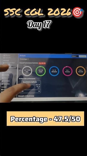 SSC CGL DAY 17 #ssccgl #sscaspirant #studyvlog #mocktest #motivation #consistency