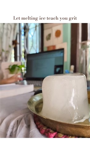 let the melting ice teach you grit 🧊🤟🫠