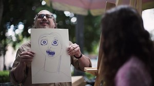KAYAK Creepy drawing in Kayak commercial Ad commercial
