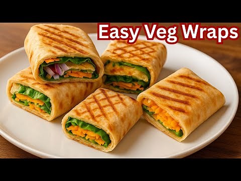 Fresh and Easy veggie wraps for Busy Mornings | Healthy & Tasty veg wraps Recipe