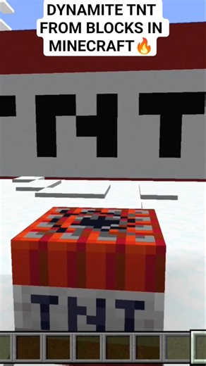 DYNAMITE TNT FROM BLOCKS IN MINECRAFT🔥 #minecraft #shorts