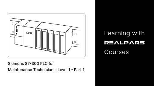 This is just a 1-minute look inside our full Siemens S7-300 PLC for Maintenance Technicians: Level 1 - Part 1 course, where you’ll learn how to identify components, assemble your S7-300 and ET-distributed I/O stations, wire everything correctly, and follow real-world safety practices. If this minute helped you understand even one thing more clearly… imagine what the full course can do. Start learning with RealPars and upgrade your S7-300 skills the smart way. https://www.realpars.com/courses/sie