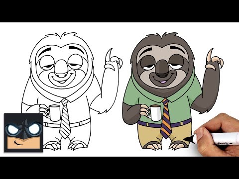 How to Draw Flash the Sloth | Zootopia