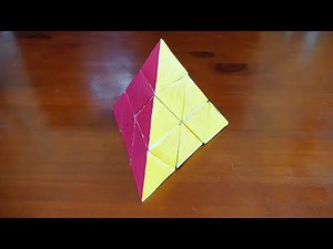 Paper pyraminx scramble & solving