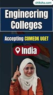 Top Engineering Colleges Accepting COMEDK UGET | Admission, Fees & Placements #comedk #engineering