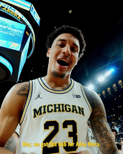 Got the win and got a highlight dunk from Aday! 💪 | Michigan Men's Basketball