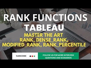 Tableau Tutorials | Rank Function