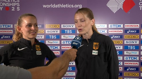 Sportschau Leichtathletik-WM 2025: Die Hochspringerinnen Onnen und Honsel im Interview