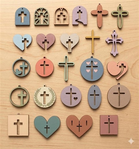Christian Cross SVG Bundle Laser Cut Files for Earrings, Pendants (digital Download) - Etsy