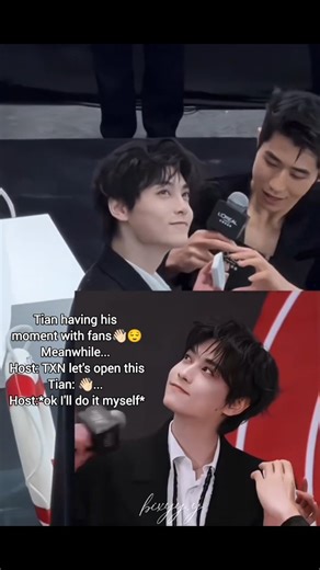 navi_🍂 on Instagram: "🗣️: dad's right!! 🗣️: daddy's right!! ⚡:👋🏻👀☺ Meanwhile harry doing his best job as host😂😂😂 . . . . . . . . (Vid.Cttro/xhs) . . . #Tianxuning #Xhs #loréal #chicheng"