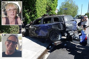 Scene of fiery car crash that left actress Anne Heche severely burned