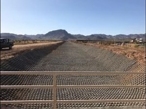 Flood Control Channel Armoring with Flexamat Tied Concrete Block Erosion Control Mat