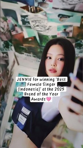 JENNIE for winning ‘Best Female Singer (Indonesia)’ at the 2025 Brand of the Year Awards.#blackpink