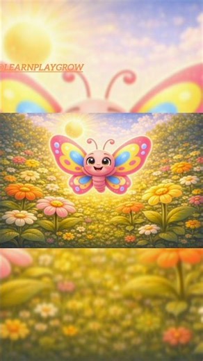 cute bufferfly story 🥳 #learning #cartoon#kidseducatio #cowcartoon#moralstories#larningstory#explore