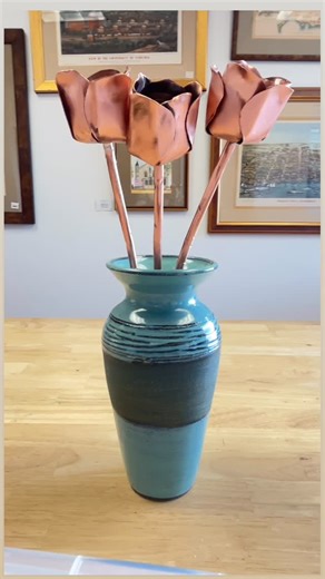 Made in ALX on Instagram: "Chocolate gets eaten, flowers wilt. These handcrafted copper roses by @delraymetalworks are a symbol of love that will last forever. Get one at Made in ALX this week for Valentine’s Day! ❤️ (Message us to hold one for you, we only have a few!) #madeinalx #copper #roses #valentines"