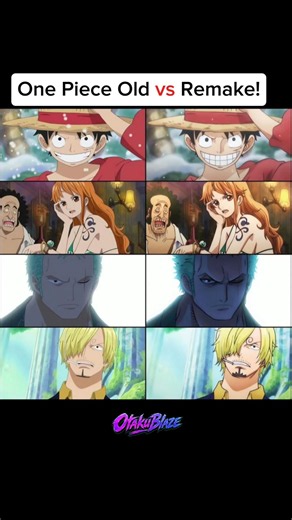Onepiece Old vs Remake! 💀🔥 | #Onepiece #Nami #sanji #Zoro #AceOnepiece #RoronoaZoro #Luffy