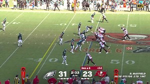 Mayfield's miraculous scramble somehow moves chains vs. Eagles in crunch time