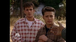 Brandon and Dylan have a heart-to-heart after a night in a sweat lodge. | Beverly Hills 90210