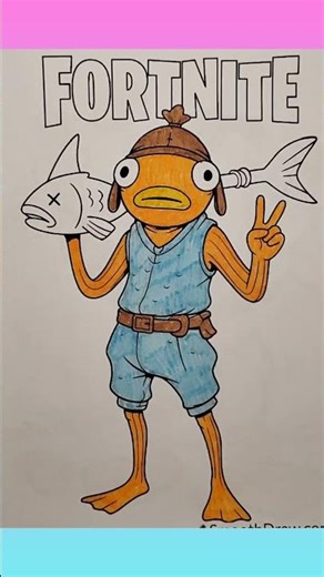 COLORING FISH STICK / FORTNITE #drawing #trending #art #viral #usa