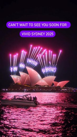 Vivid Sydney icons lit up for Vivid Sydney