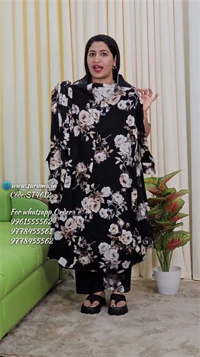 ST4612- CASUAL WEAR IMPORTED FABRIC PRINT WORKED LONG CO-ORD SET