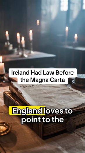 Ireland Had Law Before the Magna Carta ⚖️ Ireland had a rule of law long before Europe caught up. Brehon law Ireland, Magna Carta comparison, ancient Irish law, early legal systems Europe, Irish history explained, medieval Ireland law, The Irish Remembered #WorldHistory #AncientHistory #MedievalHistory #HiddenHistory #IrishHistory