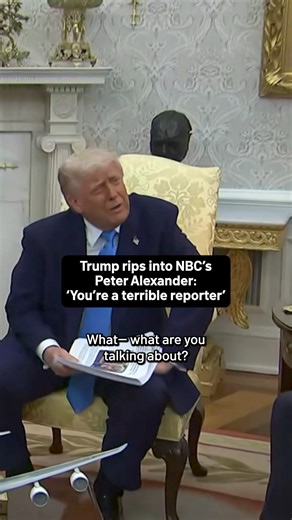 President Donald Trump ripped into NBC News' Peter Alexander after his question about the Trump administration formally accepting a luxury jet as a gift from Qatar to be used as the new Air Force One. #trump #donaldtrump #presidenttrump #qatar #qatarijet #airforceone #nbc #nbcnews #peteralexander | NBC Chicago