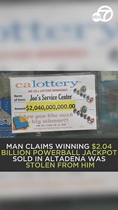 On Valentine's Day, the California Lottery announced Edwin Castro won what is the largest-ever lottery jackpot, and he opted for the lump sum payout of $997.6 million. Castro was not present for the lottery's announcement that day. However, a man named Jose Rivera claims he bought the winning ticket from the service station on Nov. 7, the day before the actual drawing. https://abc7.la/3Sy9d2r | ABC7